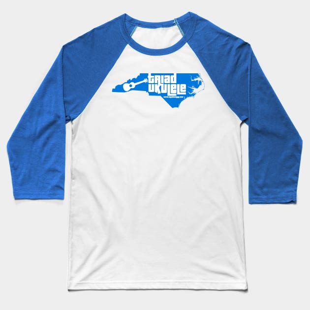 Triad Ukulele State Outline Baseball T-Shirt by Sara Howard